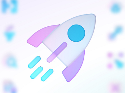 Blockchain glass 3D icons 3d illustration 3d renderind blockchain cryptocurrency glass graphic design icons illustration launch onboarding rocket smart contract start up to the moon web3.0