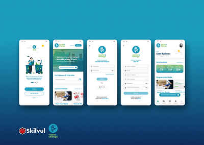 Waste4Change UI Design (Skilvul Internship - 2021) app design ui