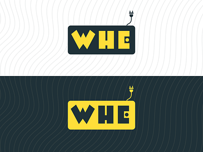 WHE tech logo electric logo fun logo logo design media logo modern logo tech logo technology logo whe logo