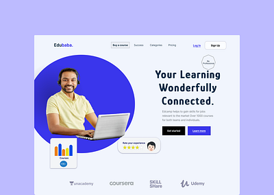 E-learning Website header design figma header header design ui uiux userinterface web design website