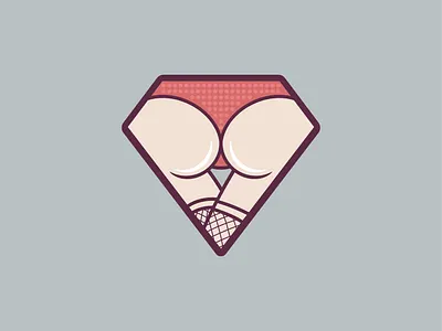 Diamond Lingerie design diamond erotic female flat illustration lady lingerie logo minimal panties sexy stocking underwear vector woman