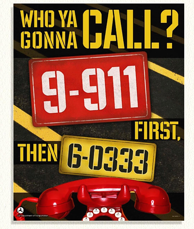 Call 911 Poster 911 design flyer graphic design poster posterdesign usdot