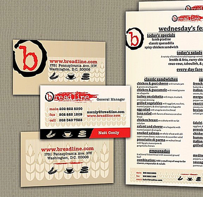 Breadline Bakery Branding bakery bakerybusinesscards bakerylogo bakerymenu breadline food foodgraphics logo logotype menu menudesign