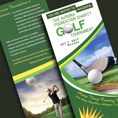 Golf Tournament Trifold brochure design flyer golf golfbrochure golfgraphics graphic design trifold