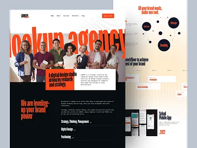 LOOKUP Agency - Digital Agency Landing Page about agency branding branding agency digital agency feature landing page layout portfolio process roadmap services timeline ui unique user experience user interface ux work workflow