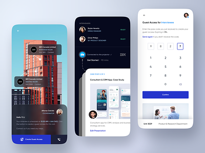 Interview Schedule & Preparation App. app app design business clean company date details ibm interview keyboard meeting mobile mobile app mobile design people portfolio profile schedule ui work