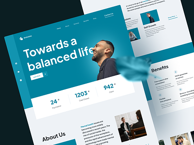 Bhavana - Mental Health Service Landing Page landingpage mentalhealth psychology therapy uidesign uiux userinterface