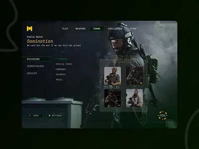 Game UI Design | COD app cod design game hud multiplayer ui uiux ux web