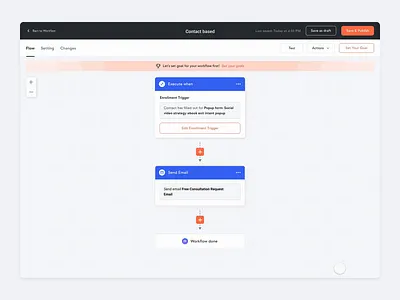 Kirrivan SaaS CRM - Automation Flow Builder animation app automation builder crm dashboard design flow form hrm interaction leads management product saas sales trigger ui ux web
