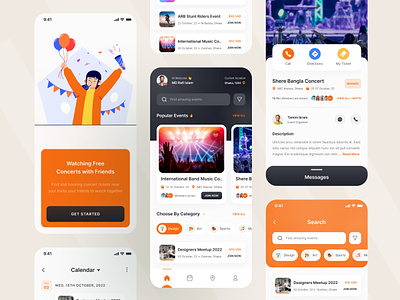 Event Booking App android app booking conecert conference event exhibition free ios mobile organaiser performance product design seminer themeforest ticket ticket booking ui ui8 ux