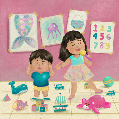 Singing childrenart childrenbook childrenillustration childrensbookillustration colorfullillustration cuteillustration digitalart digitalillustration digitalpainting illustration kidlit kidlitart kidlitillustration kidsart kidsbook kidsillustration pastel pastelillustration picturebook whimsicalillustration