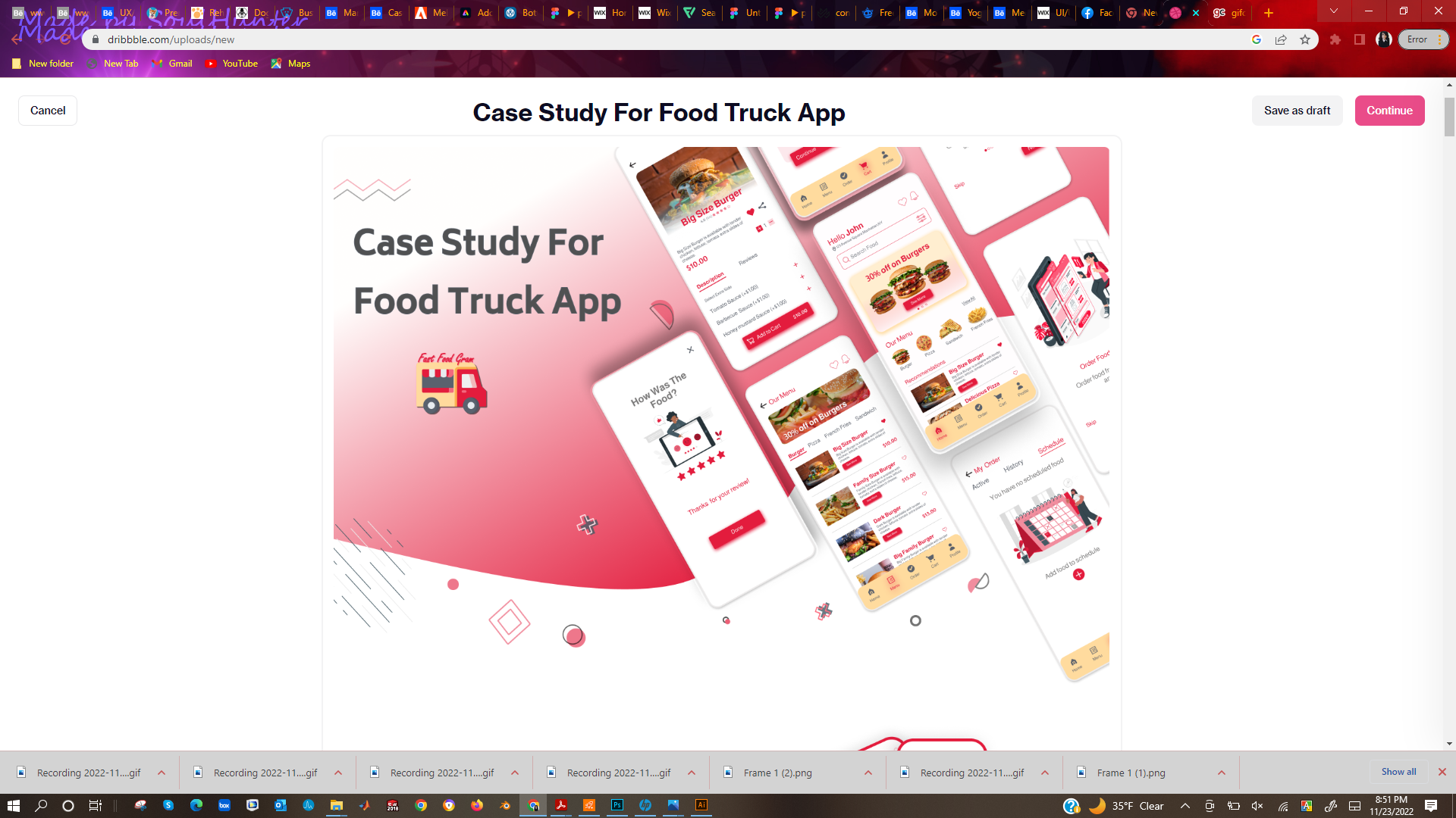 Case Study For Food Truck App case study delivery app design fast food app food app food truck app high mockups interface lo fi mockup prototype red design style guide ui uiux user experience user persona user story ux visual design wireframes