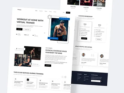 Fitness Landing page design branding case study clean design design designer figma expert fitness homepage landing page design ui ui experience uiux user experience web design web experience