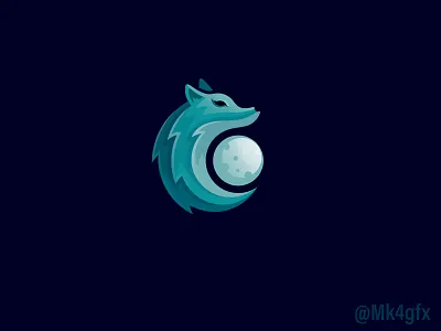 Modern Wolf Logo (sold) animal branding design gradient illustration logo logo 2d logos modern moon night ui wolf wolves