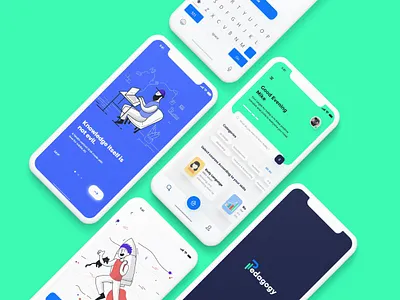 E-Learning Mobile Application Interface Design app appdesign design interfacedesign trending ui ui uidesign userinterface ux website design
