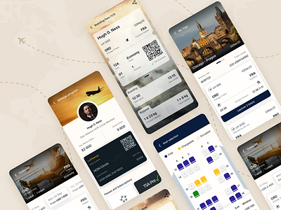 Flight Booking App Design airline app application booking branding check in design design team flight graphic design illustration logo minimalistic mobile movadex plane tickets ui ux vector