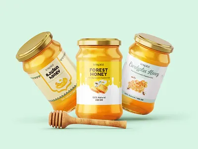 Krepito Honey Packaging Design branding jardesign logo packaging