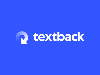 Textback logo back blue brand brand identity branding icon instant message instant messaging logo logomark mark marketing message messaging mms modern refresh sms symbol wordmark