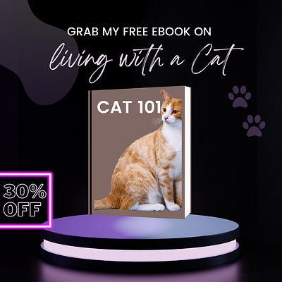 Book on cats banner book branding commercial design graphic design illustration logo ui ux vector