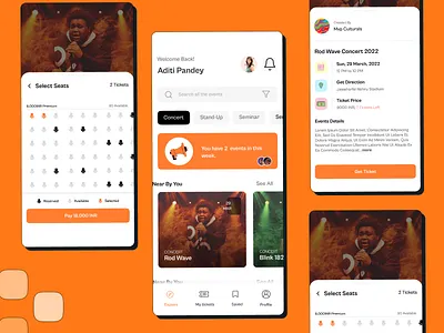 Event Management App- UI Design app ui