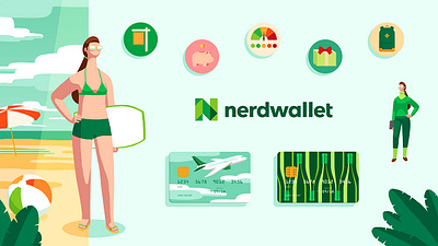 NerdWallet character design design illustration motion graphics