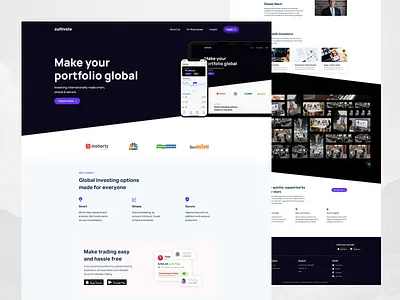 Investment Web & Mobile UI Design investment landing page investment mobile app investment ui design landing page design trading leanding page trading mobile app trading ui design ui design uiux design