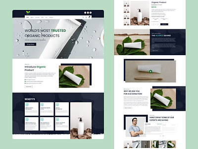 Organic Product Landing Page UI 3d branding design ecommerce farm figma full landing page graphic design landing page motion graphics organic organic design organic product product product design ui web design website woocommerce wordpress