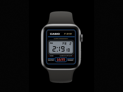 Casio iWatch screen apple watch casio digital design iwatch smart watch ui visual visual design