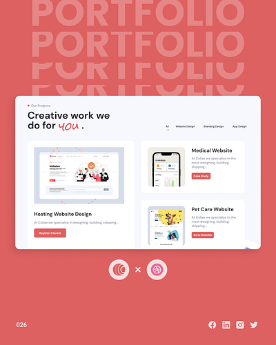 PORTFOLIO - Creative Work We Do For You - Website Design branding design figma illustration logo mobile ui ux vector website