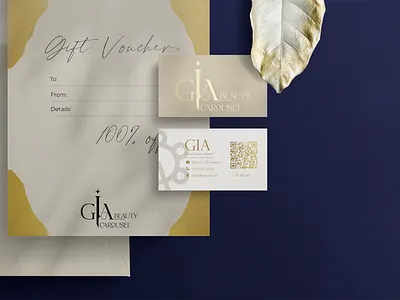 GIA Beauty Carousel beauty beauty carousel beauty salon branding business card elegant elegant branding feminine gold