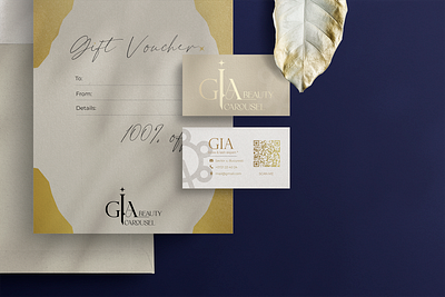GIA Beauty Carousel beauty beauty carousel beauty salon branding business card elegant elegant branding feminine gold