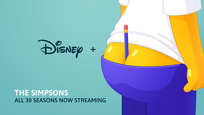 Disney+ x Simpsons design illustration motion graphics