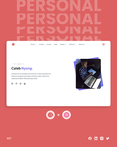 PERSONAL - An Introduction - Website Design branding design figma illustration logo mobile ui ux vector website