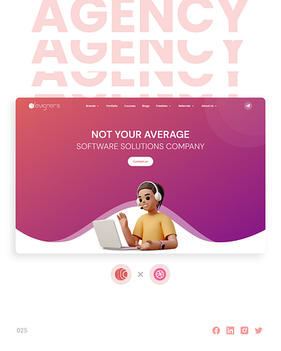 AGENCY - Not Your Average Software Company - Website Design agency branding business company design figma illustration logo mobile software solutions startup startups ui ux vector website