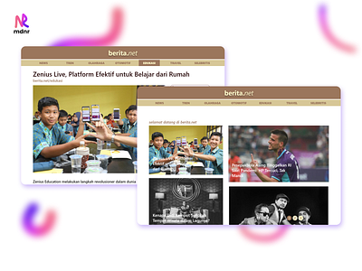 Berita.net - News Website UI Ddesign uxdesign