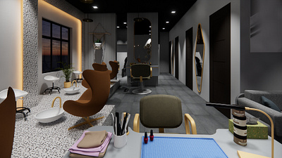 Design of A Beauty Salon | Interior Design | Architecture 3d 3d modeling 3d rendering architechture architect architectural design architectural rendering building design commercial design decor decoration design interior design retail salon shopfront visualization