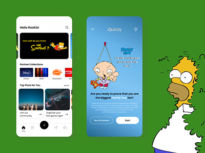 Quizzy design fun game home menu minimal mobile mobile app mobile design native onboarding quiz social ui user interface ux