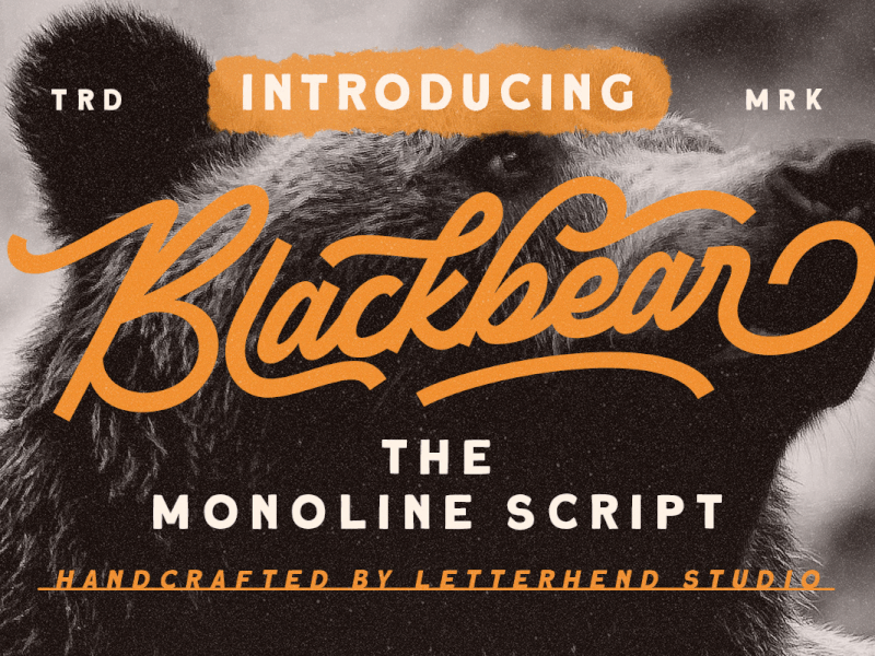 Blackbear - Monoline Script freebies natural
