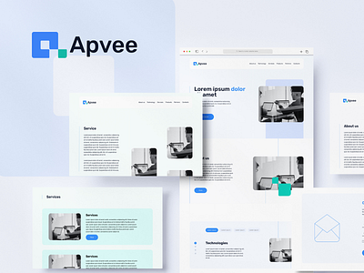 Branding and UI/UX design for Apvee brand design brand details brand identity branding graphic design logo logo design logotype saas ui uiux ux web design website design