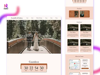 Digital Wedding Invitation Website Design Inspiration uxdesign