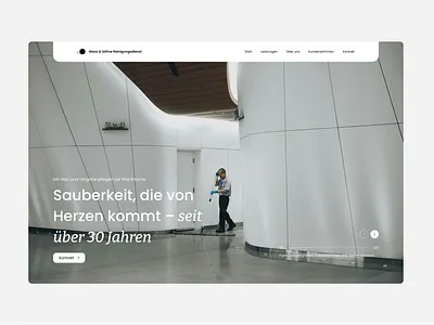 Glanz & Söhne Reinigung clean hero modern ui ux white
