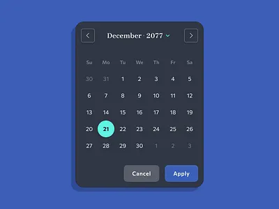 Calendar templates & Date picker UI design app datepicker design figma templates ui ui kit