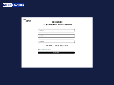 Visual Design of Subscribe Page branding design graphic design ui ux