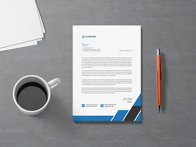 Modern Letterhead Template Design branding business card business letterhead corporate letterhead design graphic design graphicsobai letterhead letterhead design letterhead template design logo modern letterhead pad design popular print
