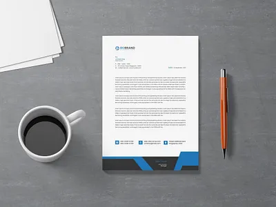 Modern Letterhead Template Design branding business card business letterhead corporate letterhead design graphic design graphicsobai letter letterhead letterhead design letterhead template logo modern letterhead popular print