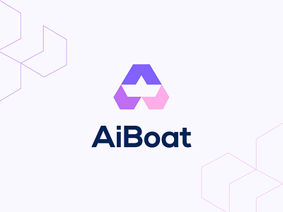 AiBoat a abstract ai arrow boat bold branding clever corporate data deliver delivery finance fintech growth letter logo minimal movement technology