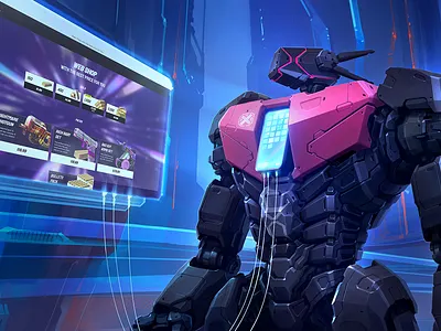 WebConnector 2d aleksey litvishkov art connector digital art illustration sci fi website xsolla