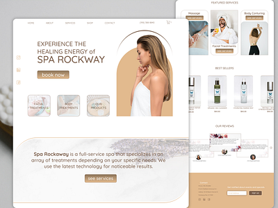 SPA Website beauty beautysite design figma massage site spa ui ui design uiux web website