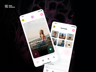 Dating Profile Design - Mobile App UI Concept app app design capi chatting creative date dating dating app dating app design dating profile design lgbt matching productdetail profile profile design social media tinder ui ui kit