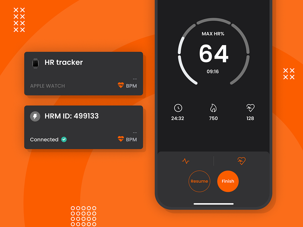Heart Rate Tracker designs, themes, templates and downloadable graphic ...